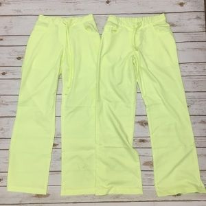 Neon yellow Grey’s Anatomy scrub pants size xxsp